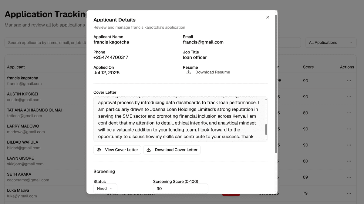 Resume Parsing and Screening Dashboard