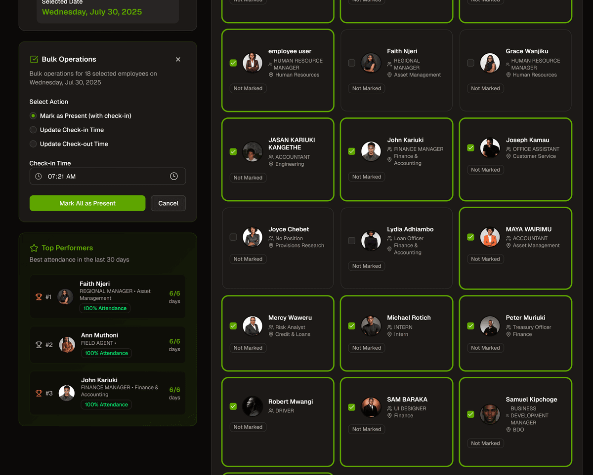 Attendance Monitoring Dashboard